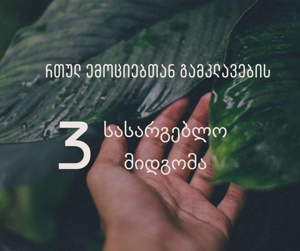 რთულ ემოციებთან გამკლავების 3 სასარგებლო მიდგომა